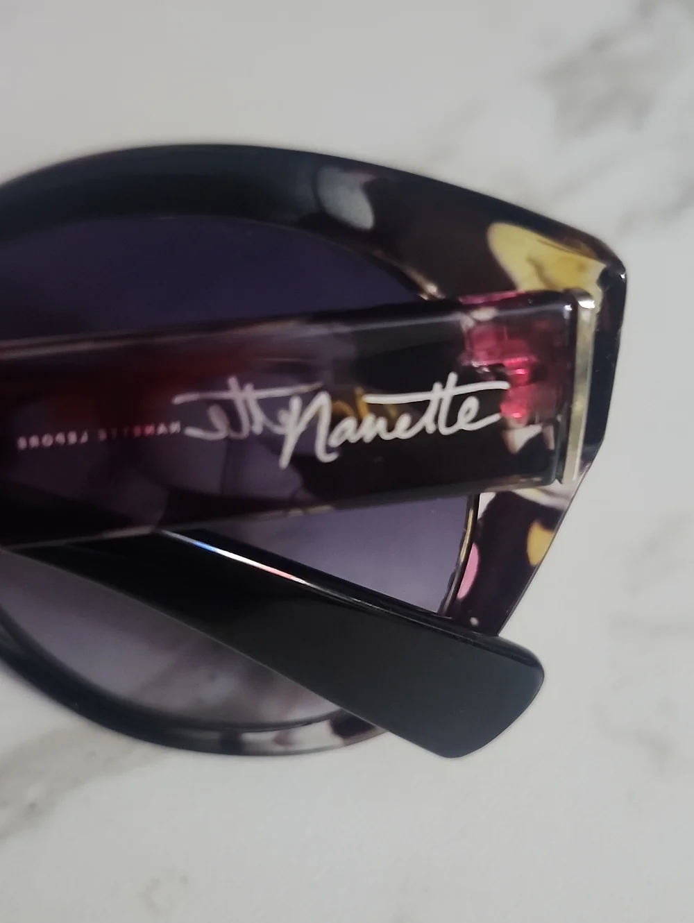 Nanette Lepore Cat-Eye Translucent Floral Sunglasses
